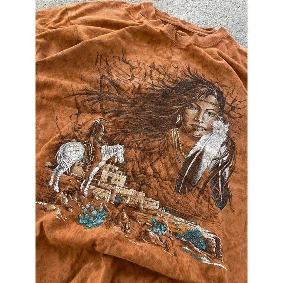 Vintage Native American Art‎ Shirt Mens Extra Large Royal Gorge Colorado 90s Tee - Picture 2 of 11